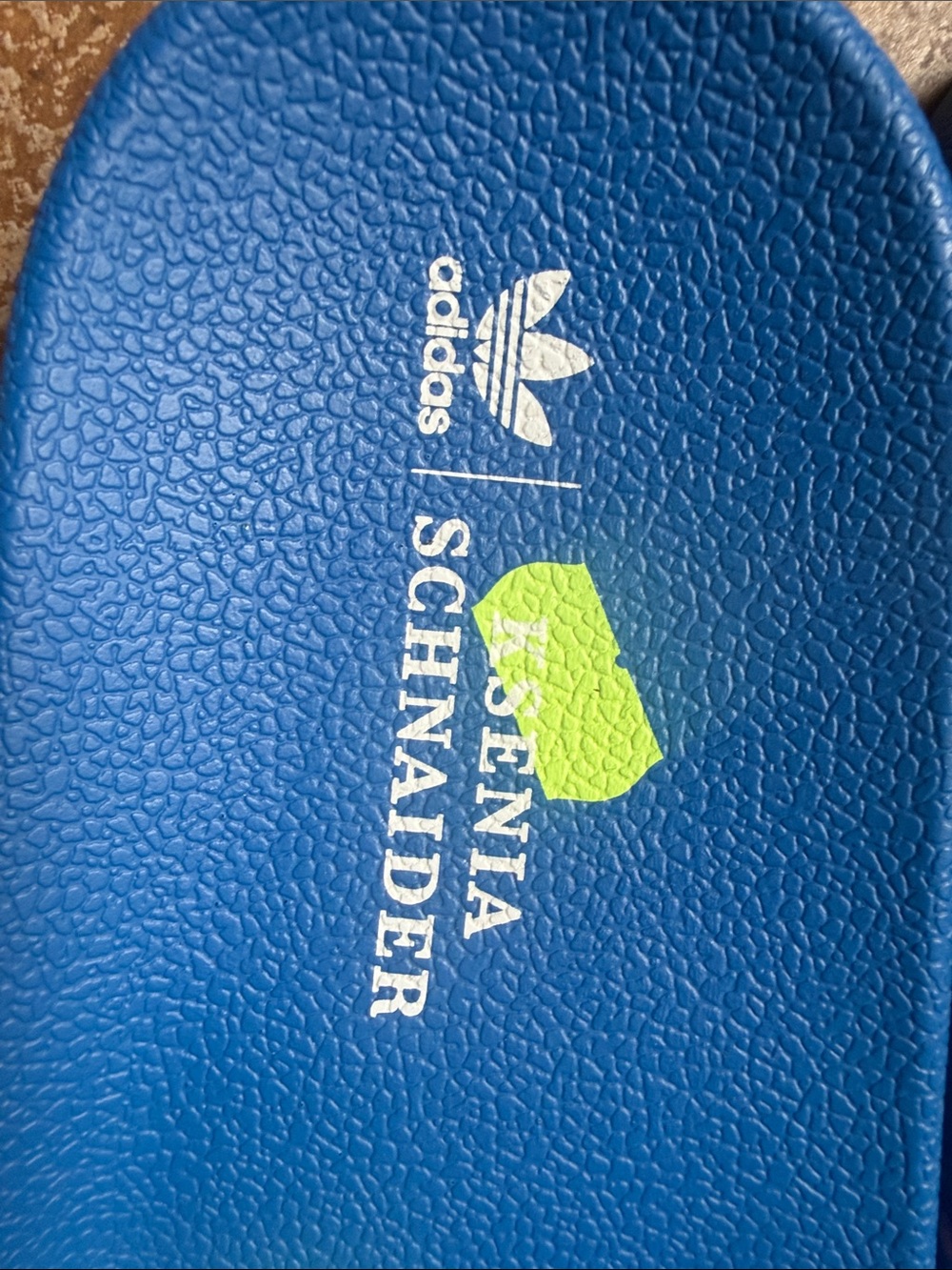 Rare Adidas Women’s Blue Slide Sandals - Size 8 Designed by Ksenia Schnaider - Picture 2 of 6